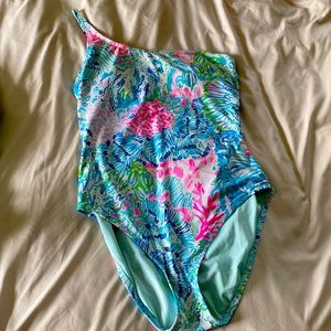 Lilly Pulitzer one shoulder swimsuit